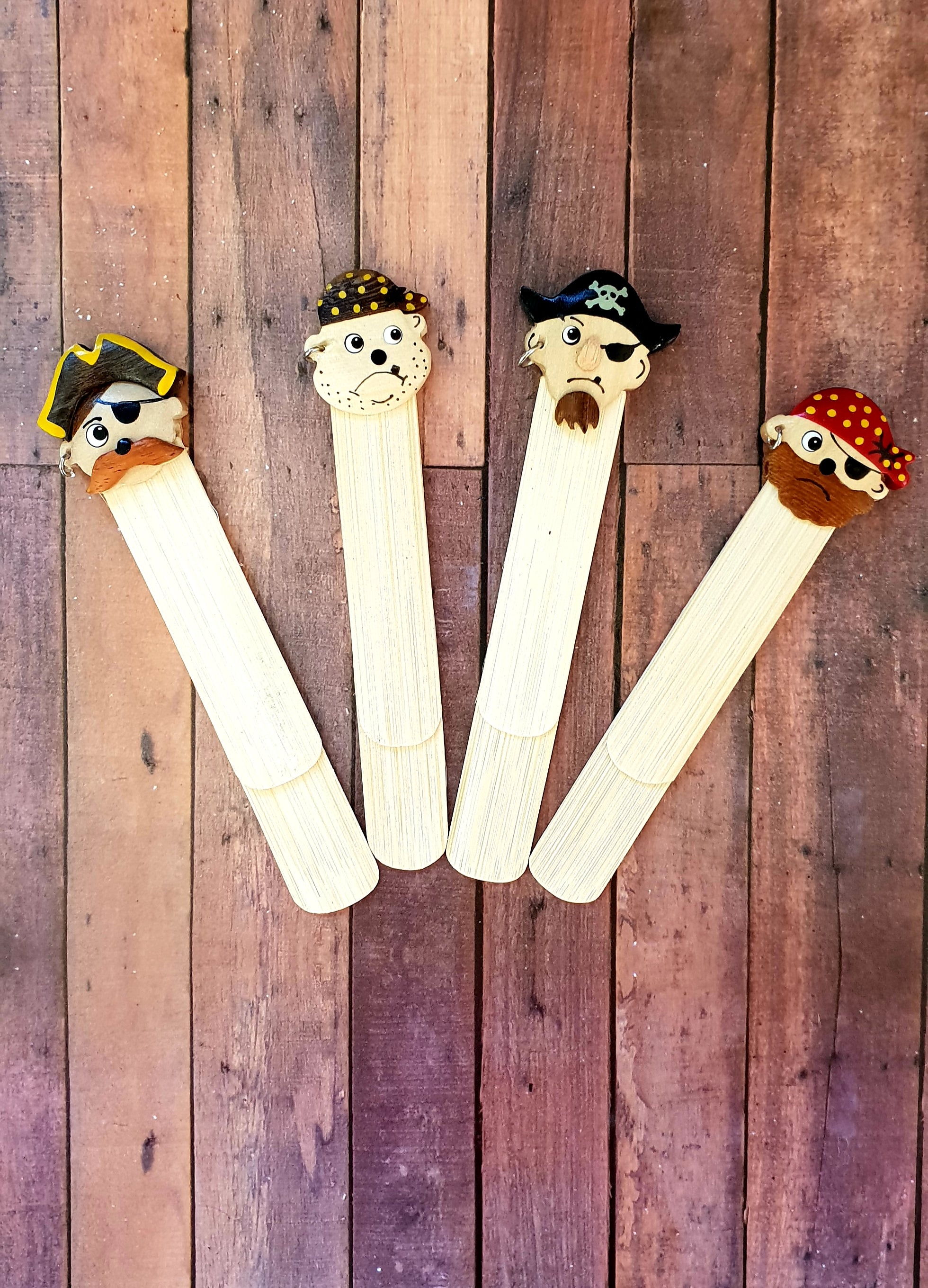 Wooden Pirate Book Marks