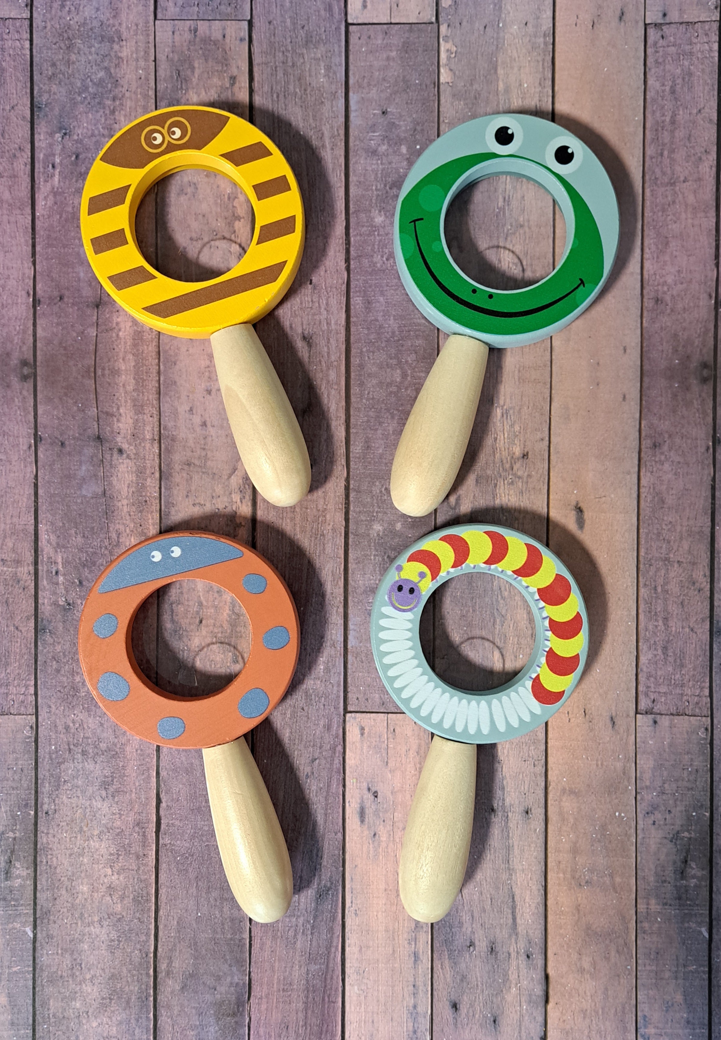 Colourful Wooden Magnifying Glasses