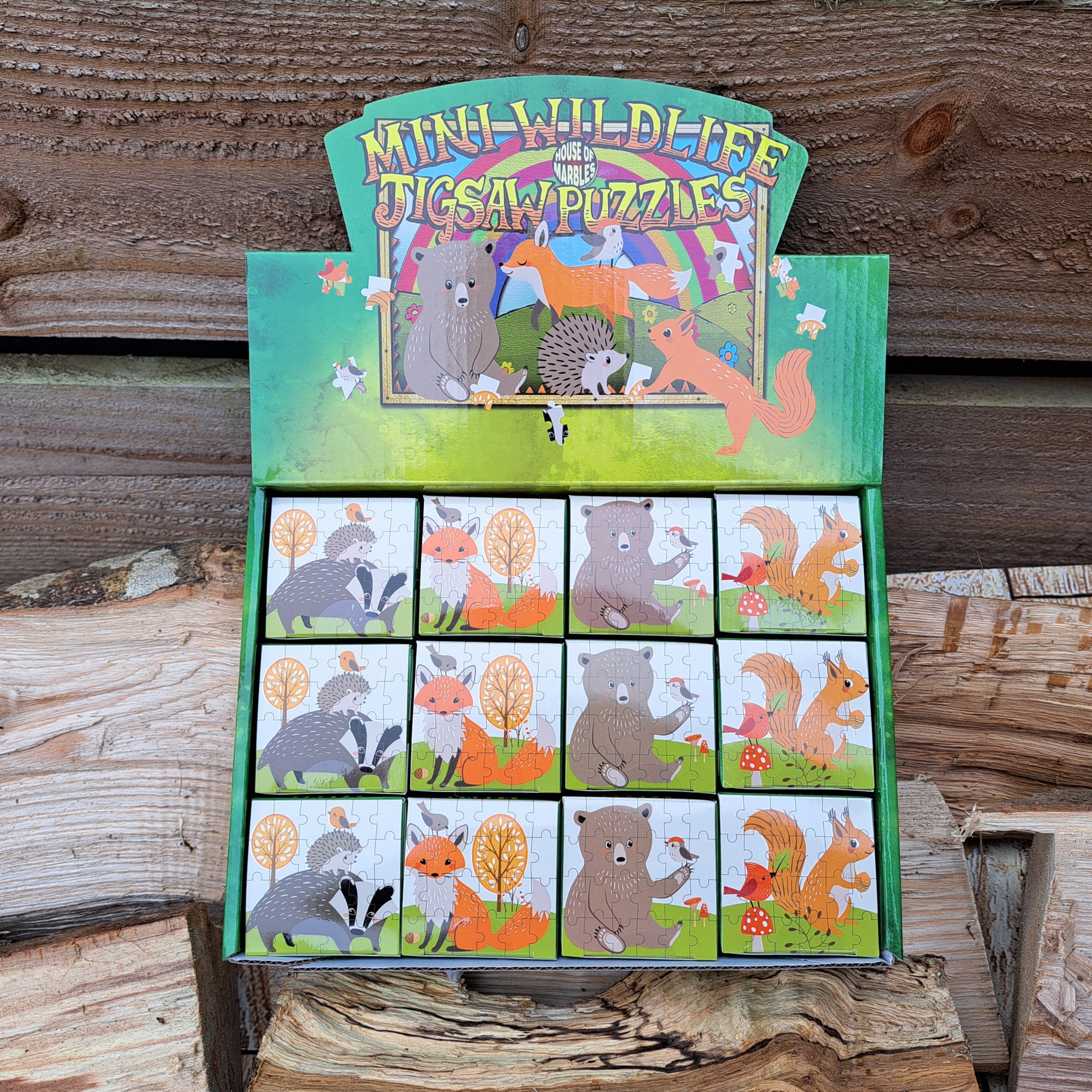 12 x Wildlife Party Bag Fillers - Mini Wildlife Jigsaw Puzzles