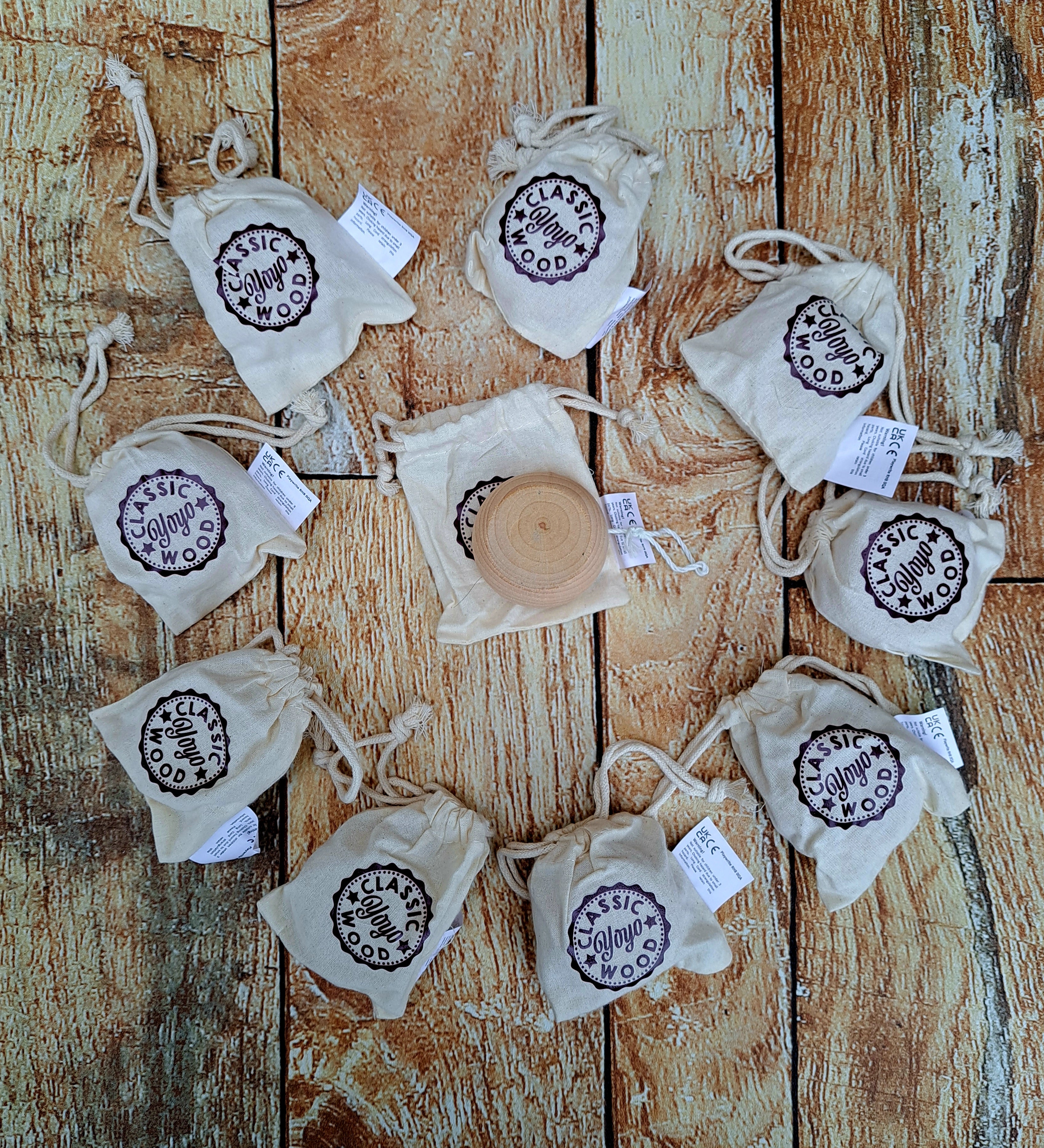 Traditional Wooden Yoyos (Singles or Pack of 10 available)